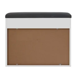 Panca scarpiera doppia profondità 1 anta 1 cassetto truciolare 60x30x50cm grigio