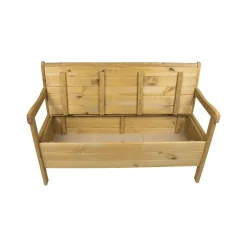 Panchina con contenitore in legno di pino 120x50x81,5 cm