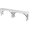 Panchina in acciaio e plastica pieghevole 183x28x44 cm 3/4 posti