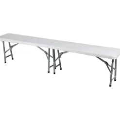 Panchina in acciaio e plastica pieghevole 183x28x44 cm 3/4 posti