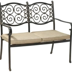 Panchina in alluminio Mansura 105,5x62x90 cm 2 posti