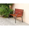 Panchina in ferro e hardwood 122x67x72 cm 2 posti