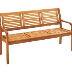 Panchina in legno di eucalipto Chelsea 89,5x158x61 cm 3 posti