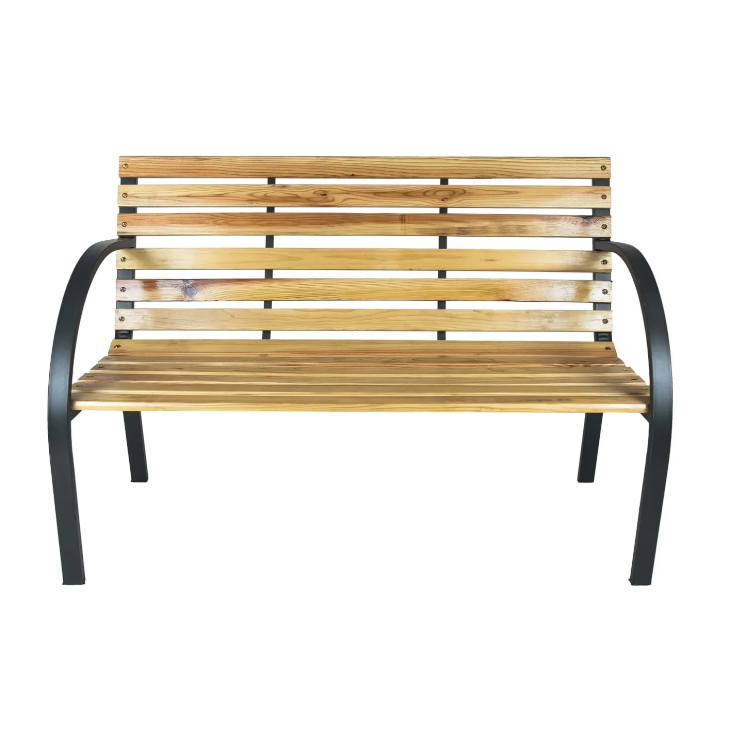 Panchina in legno e acciaio 120x62x82 cm