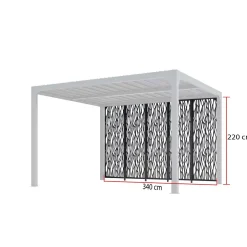 Pannelli Moucharabieh per pergola 3630 in acciaio 4 pz. 360 cm