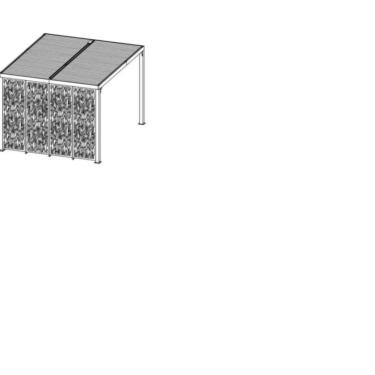 Pannelli Moucharabieh per pergola 3630 in acciaio 3 pz. 300 cm
