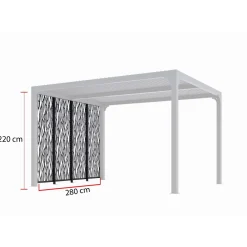 Pannelli Moucharabieh per pergola 3630 in acciaio 3 pz. 300 cm