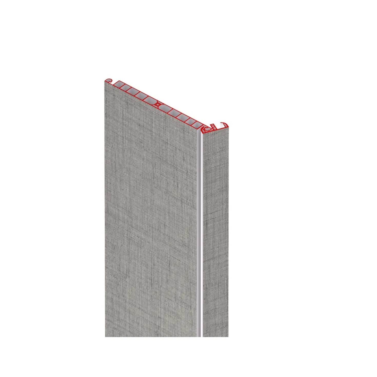 Pannello aggiuntivo porta Maya stampa 3D Tessuto Grigio + 17,5 cm