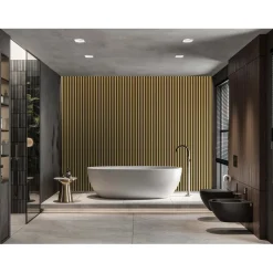 Pannello fonoassorbente decorativo alu anodiz oro 240x56,55x1,7 cm