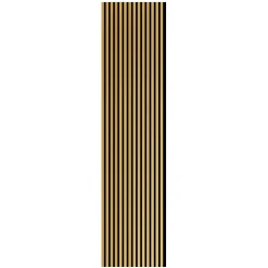 Pannello fonoassorbente decorativo alu anodiz oro 240x56,55x1,7 cm
