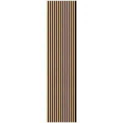 Pannello fonoassorbente decorativo rovere grezzo 240x57,2 cm Sp. 19 mm