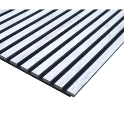 Pannello fonoassorbente decorativo rovere bianco 240x57,25 cm Sp. 19 mm