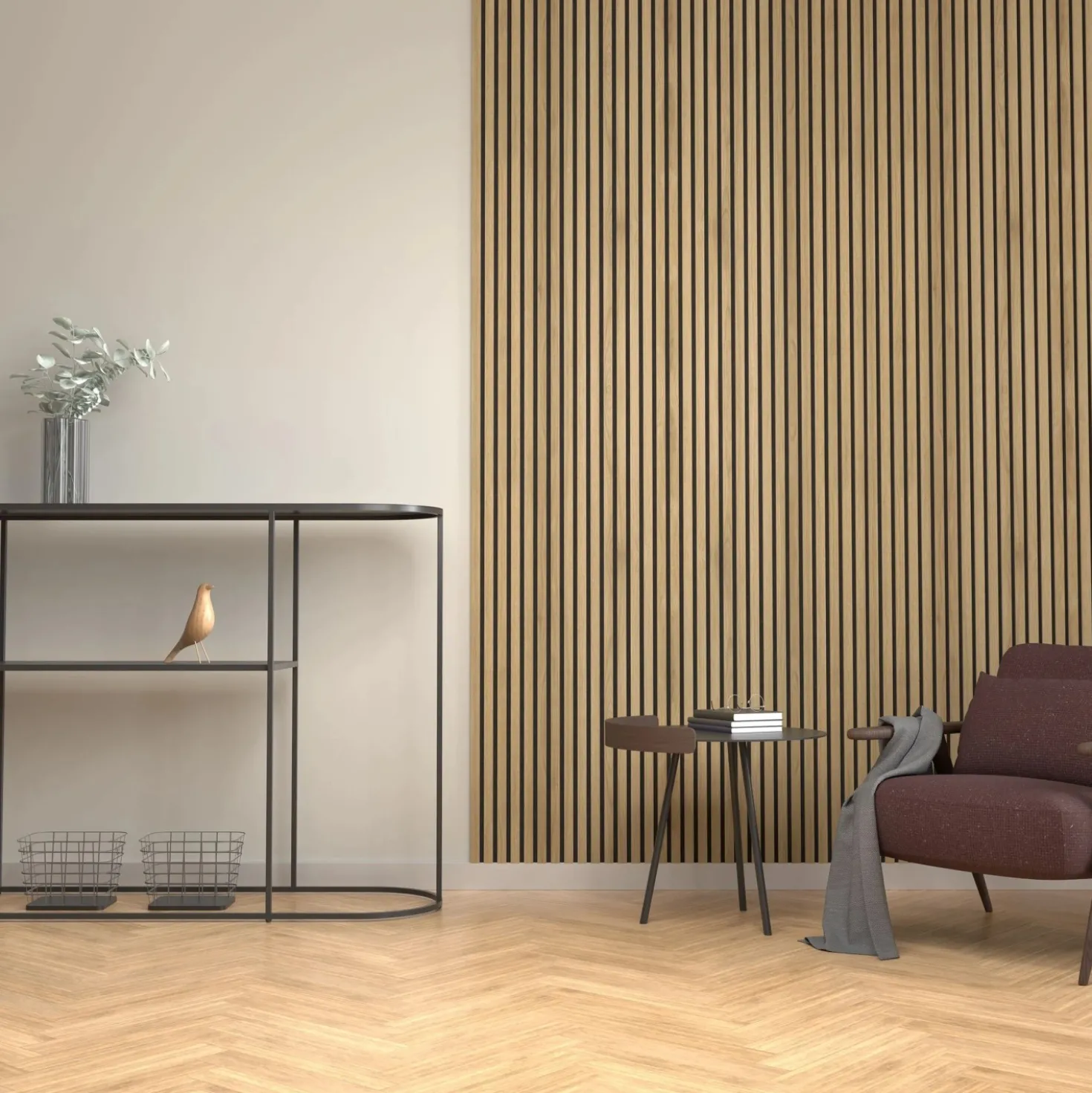 Pannello fonoassorbente decorativo ACU-line rovere sc. 260x60 cm Sp. 17 mm