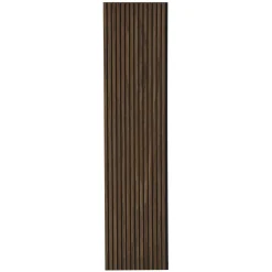 Pannello fonoassorbente decorativo noce scuro grezzo 240x57,2 cm Sp. 19 mm