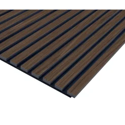 Pannello fonoassorbente decorativo noce scuro grezzo 240x57,2 cm Sp. 19 mm