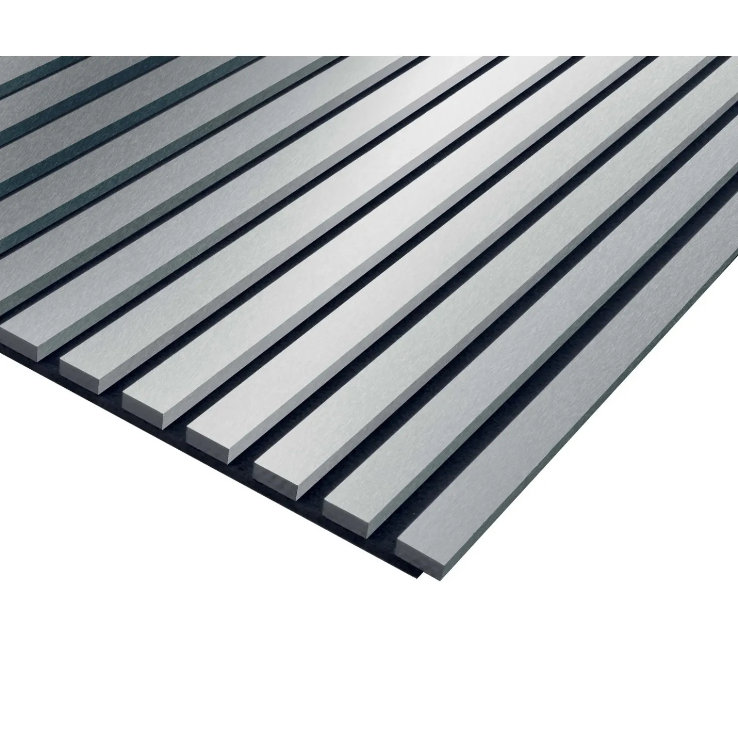 Pannello fonoassorbente decorativo argento 240x57,2 cm sp 20 mm