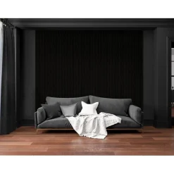 Pannello fonoassorbente decorativo rovere fumè 240x57,2 cm Sp. 19 mm