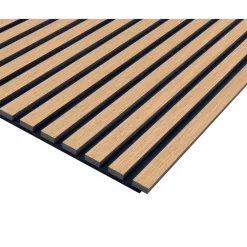 Pannello fonoassorbente decorativo rovere beige 240x57,2 cm Sp. 19 mm