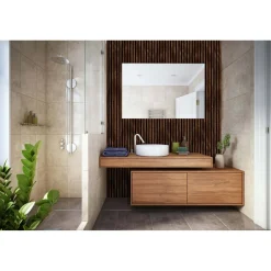 Pannello fonoassorbente decorativo PVC rovere rustico 240x57,25x1,9 cm