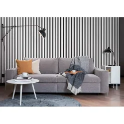 Pannello fonoassorbente decorativo bianco 240x30 cm Sp. 19 mm