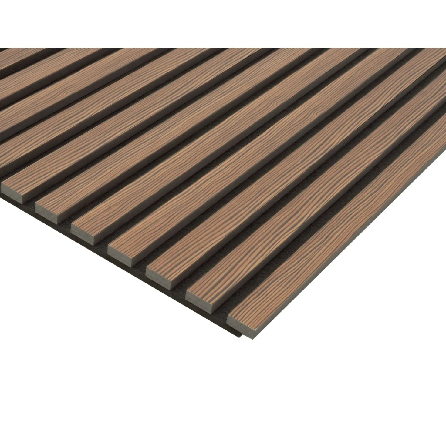 Pannello fonoassorbente decorativo noce 240x57,25 cm Sp. 19 mm