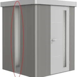 Pannello luminoso casetta giardino Neo Biohort grigio quarzo metallizzato