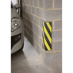 Paracolpi garage adesivo ad angolo 50 cm 12,5x12,5 cm giallo-nero