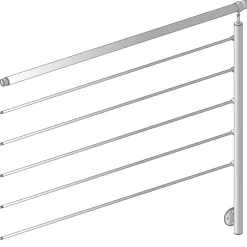 Parapetto in acciaio inox lucido in kit Modulo B2