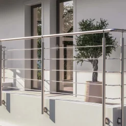 Parapetto in acciaio inox satinato in kit Modulo B1