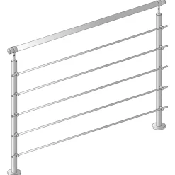 Parapetto in acciaio inox lucido in kit Modulo A1