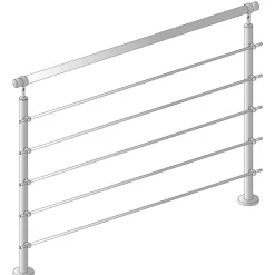 Parapetto in acciaio inox satinato in kit Modulo A1