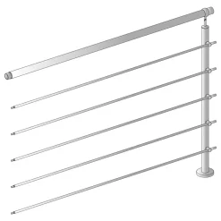 Parapetto in acciaio inox lucidoin kit Modulo A2