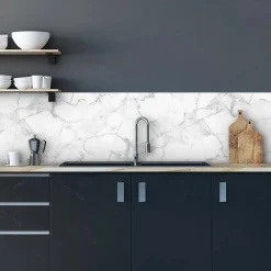 Paraschizzi Autoadesivo ignifugo Marmo Bianco 190x60 cm