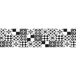 Paraschizzi Autoadesivo ignifugo Piastrelle B&W 260x60 cm