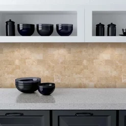 Paraschizzi Autoadesivo ignifugo Beige Bricks 190x60 cm