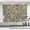Paraschizzi cucina adesivo Green Tiles 47x65 cm
