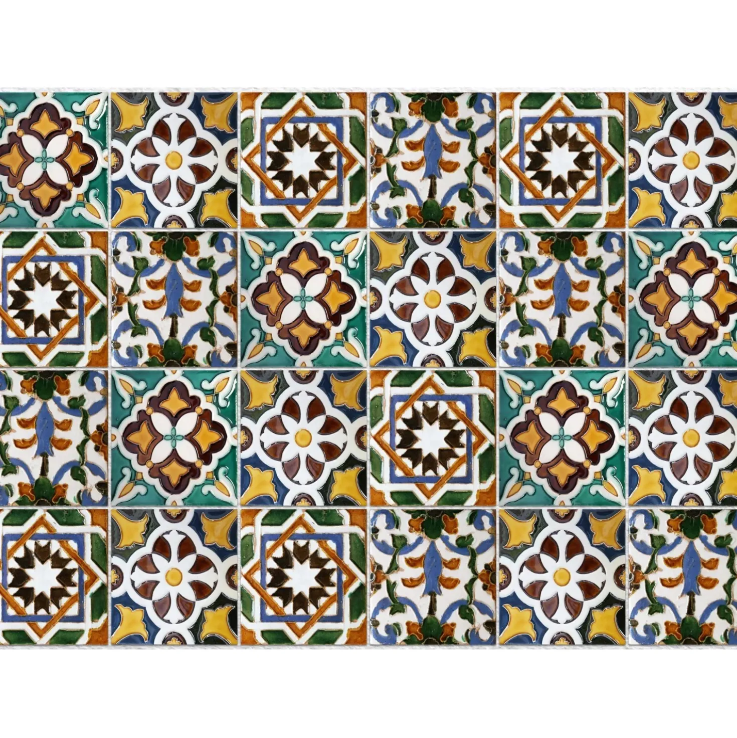 Paraschizzi cucina adesivo Green Tiles 47x65 cm