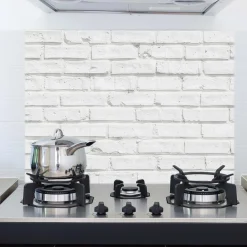 Paraschizzi cucina adesivo White Bricks 47x65 cm