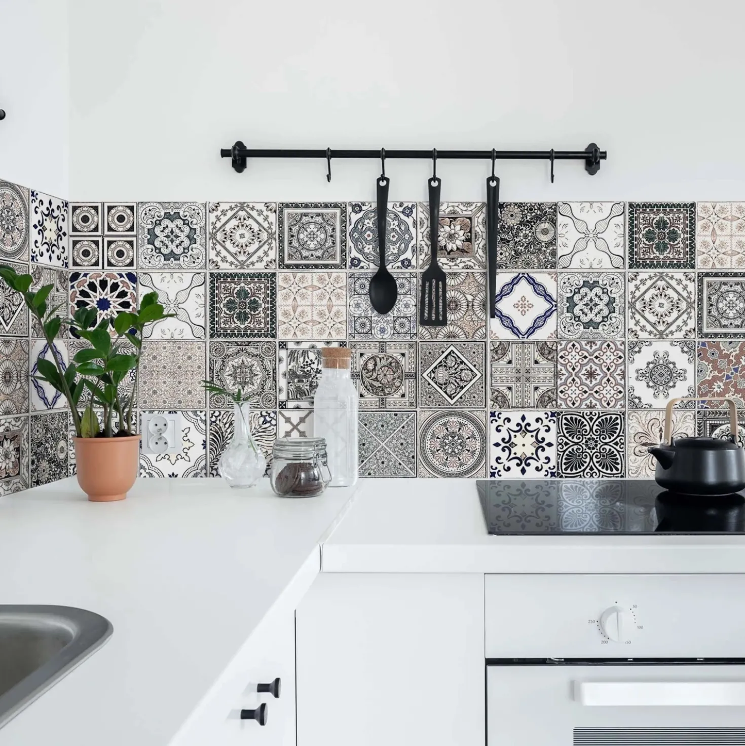 Paraschizzi cucina adesivo Azulejos Vintage 45x180 cm