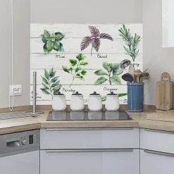 Paraschizzi cucina adesivo stile Shabby spices 65x47 cm