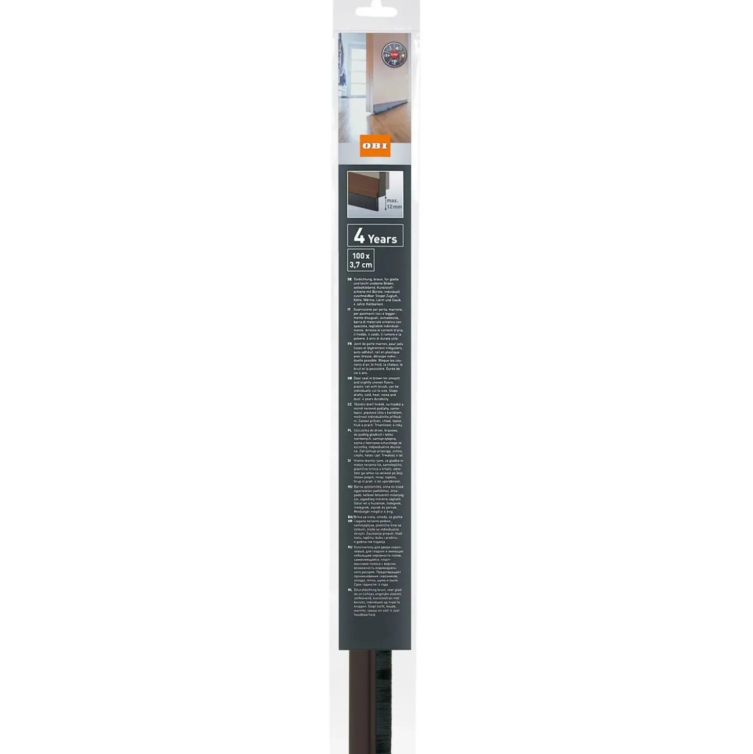 Paraspifferi sottoporta Standard 12 mm marrone