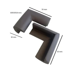 Paraspigoli adesivi marrone 5x5x3 cm 4 pz