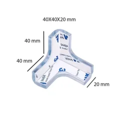 Paraspigolo adesivo trasparente in PVC 4x4 cm 4 pz