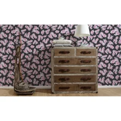 Parato espanso TNT rosa metropolis nero