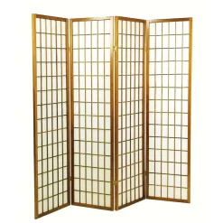 Paravento carta di riso a 4 ante naturale 45xh180 cm