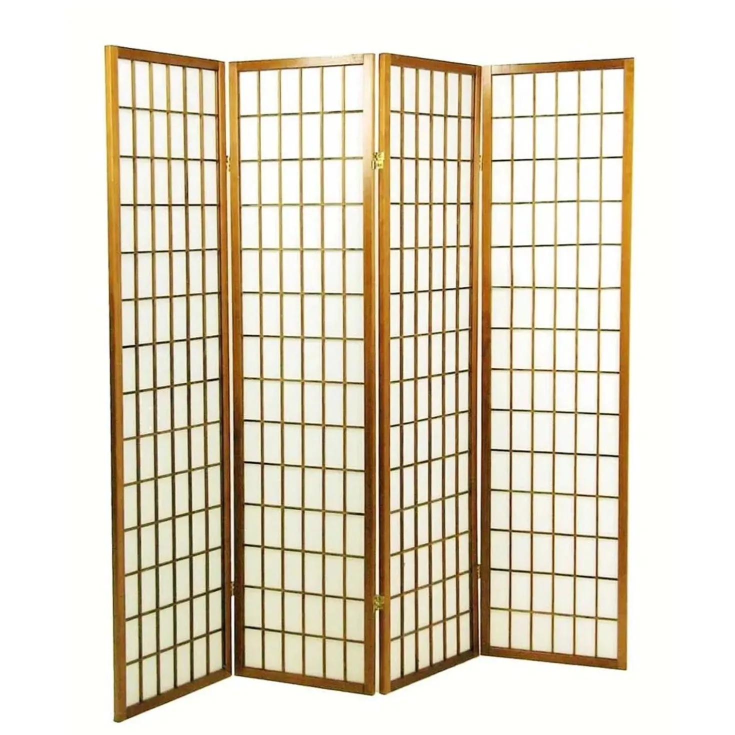 Paravento carta di riso a 4 ante naturale 45xh180 cm