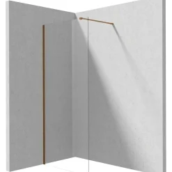 Parete doccia a scomparsa Idrostile 800x1950 mm bronzo spazzolato