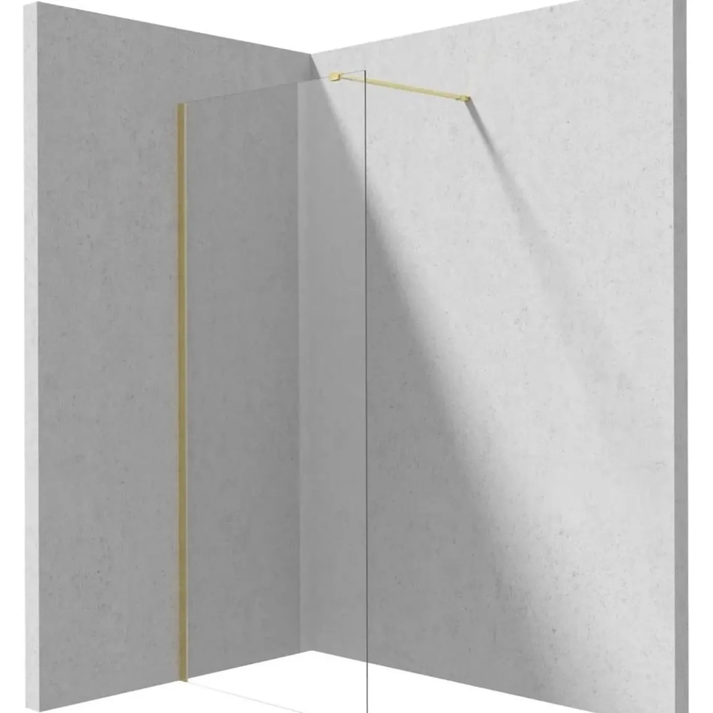 Parete doccia a scomparsa Idrostile 800x1950 mm oro spazzolato