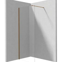 Parete doccia a scomparsa Idrostile 700x1950 mm bronzo spazzolato