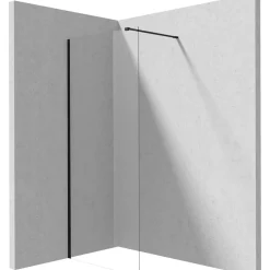 Parete doccia a scomparsa Idrostile 700x1950 mm nero